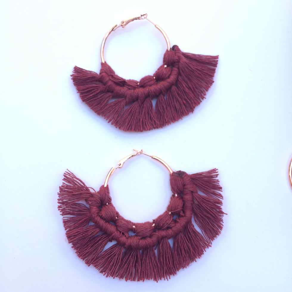 Miniature : boucles d’oreilles franges