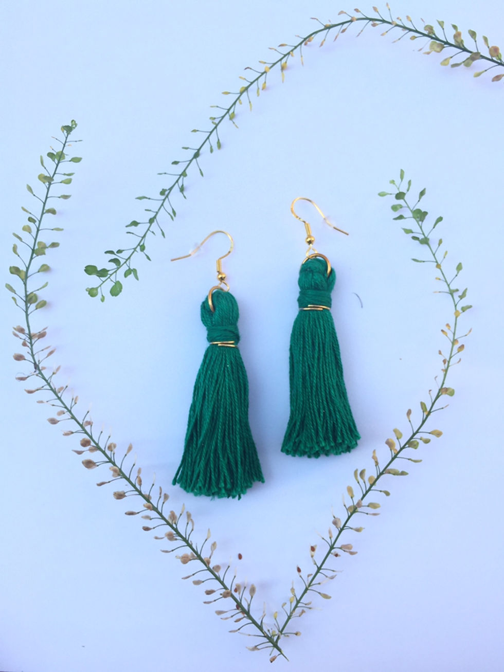 Miniature : Boucles pompons vertes 