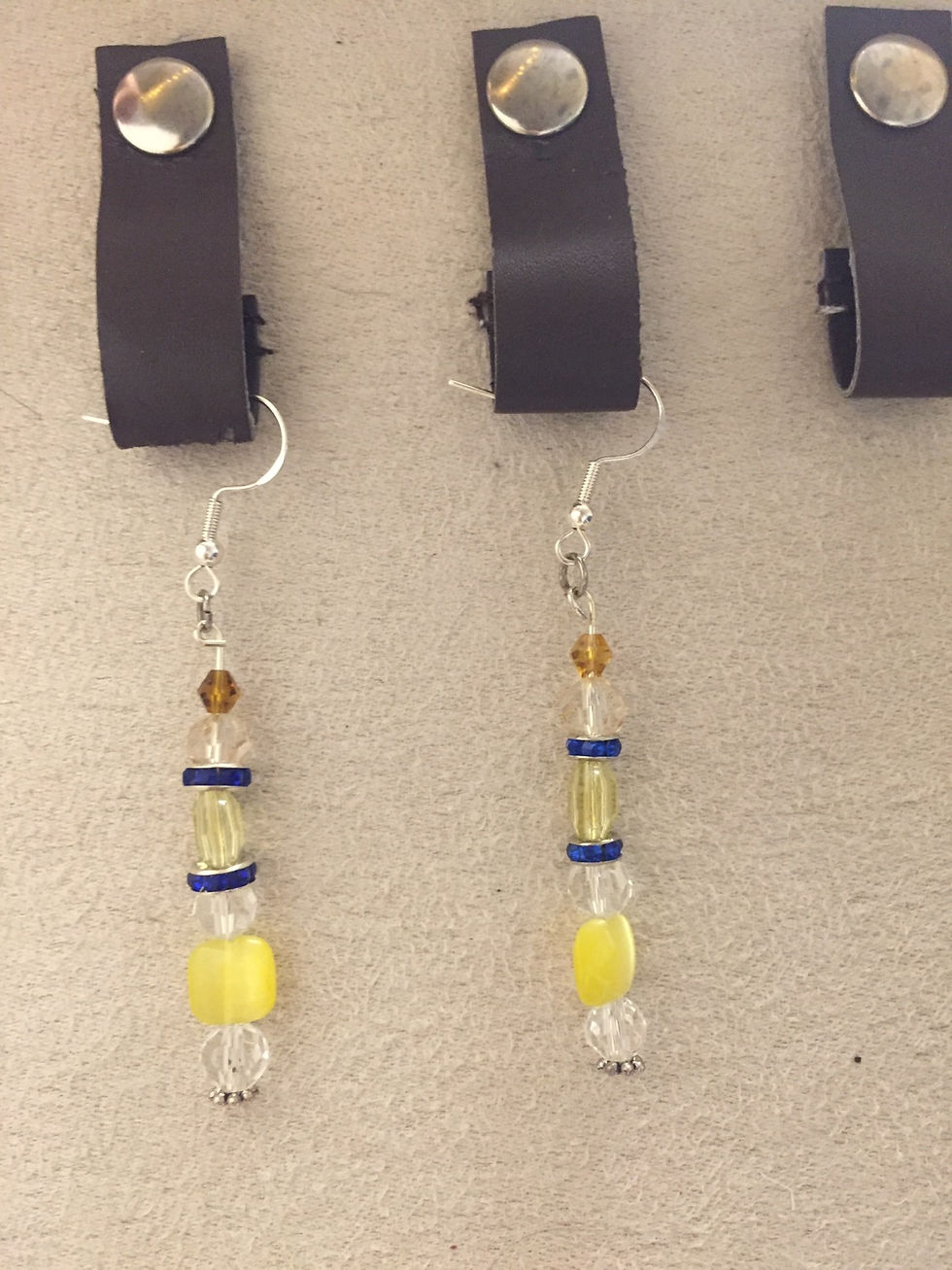 Miniatura: Boucles d’oreilles élégante jaune