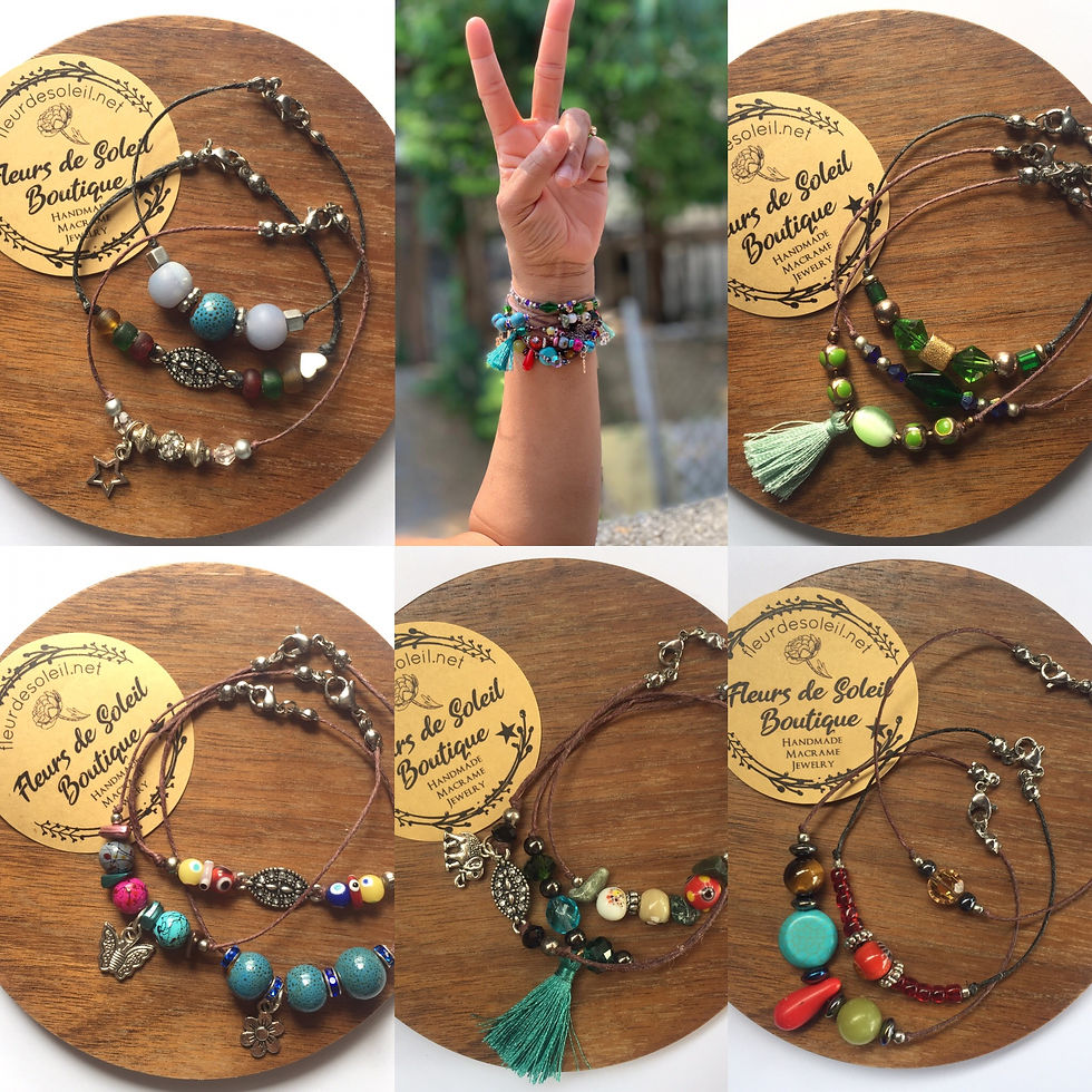 Miniature : Ensemble de trois Bracelets ou Chevillères