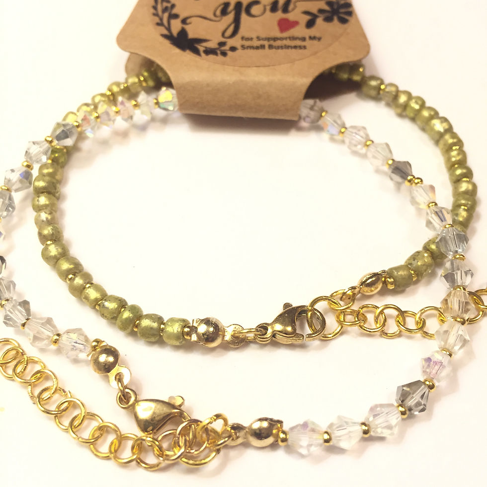 Miniature : Ensemble bracelet green chic