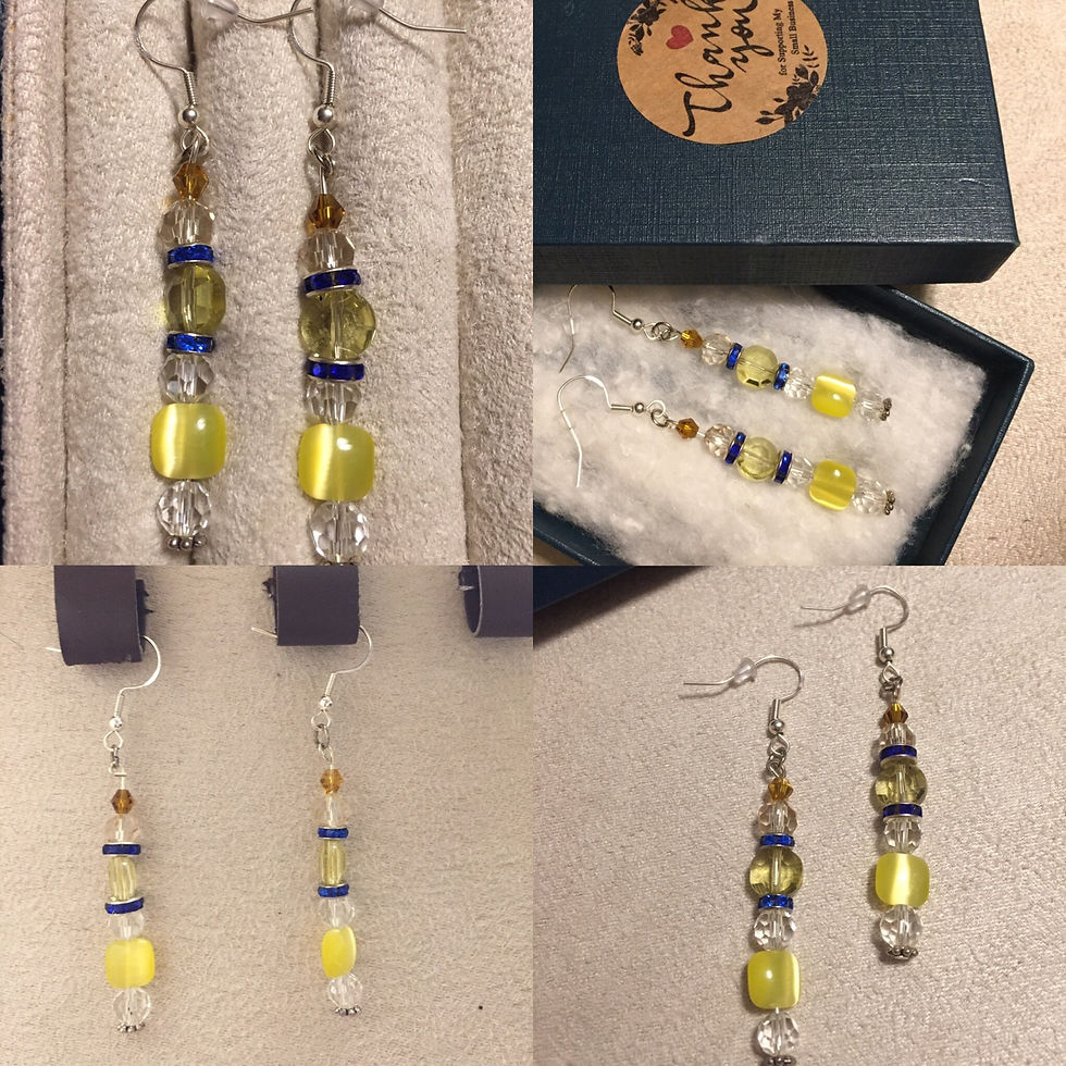Miniatura: Boucles d’oreilles élégante jaune