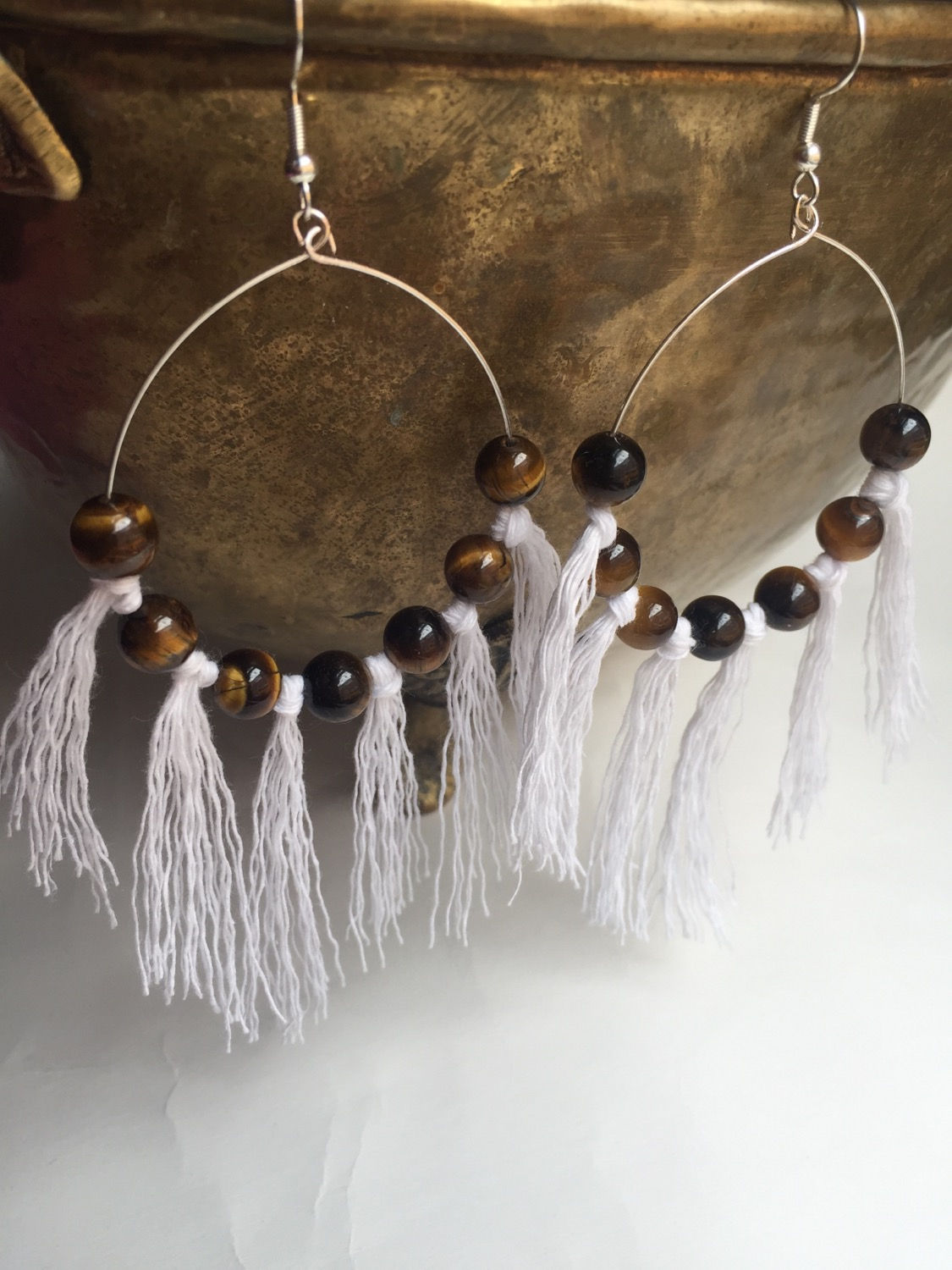 Boucles d’oreille œil du tigre