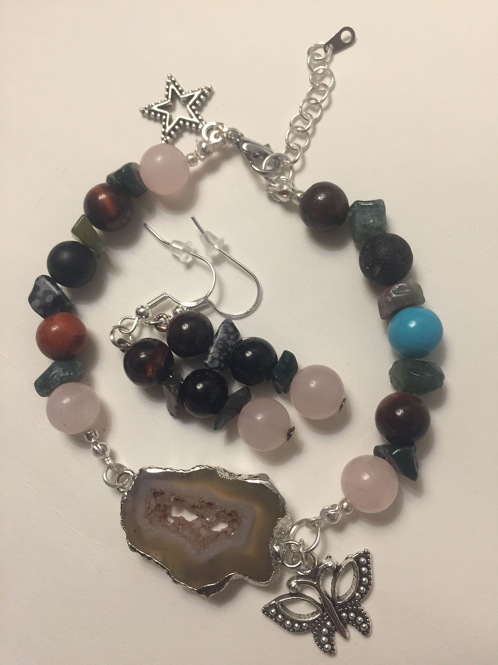 Miniature : Set beaded bracelet earrings 