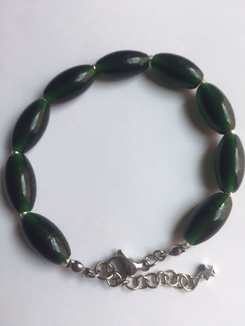 Miniature : Ensemble perles verte en verres tchèques 