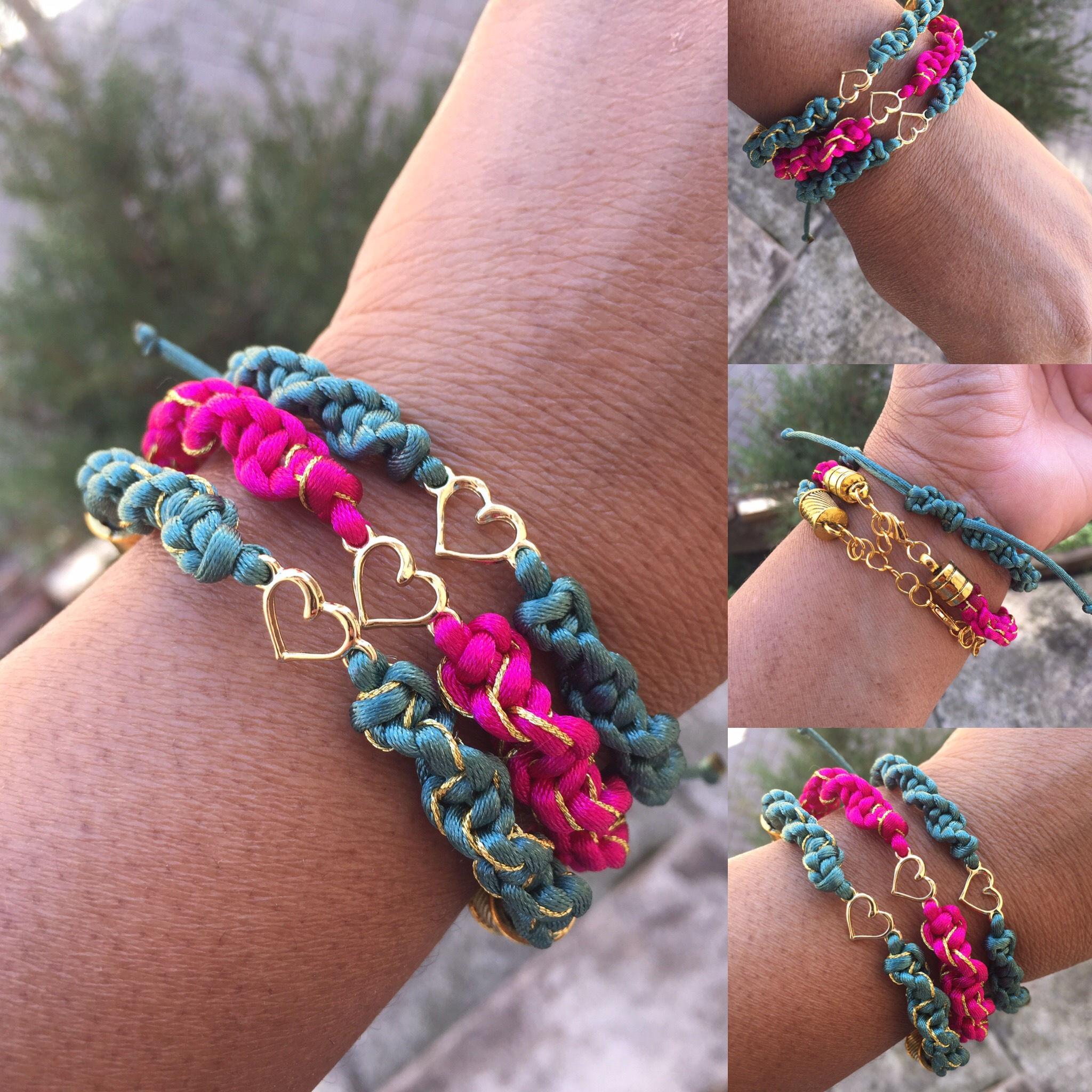 Bracelet torsadé coeur