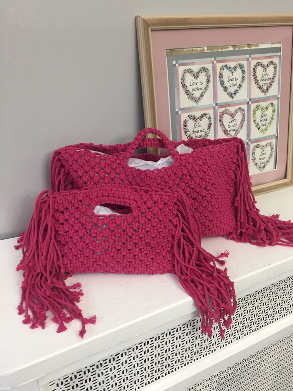 Miniature : Sac en macramé à franges