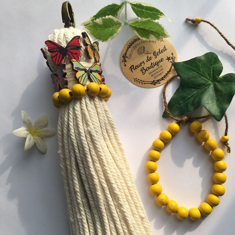 Miniatura: Sac à franges en macramé 