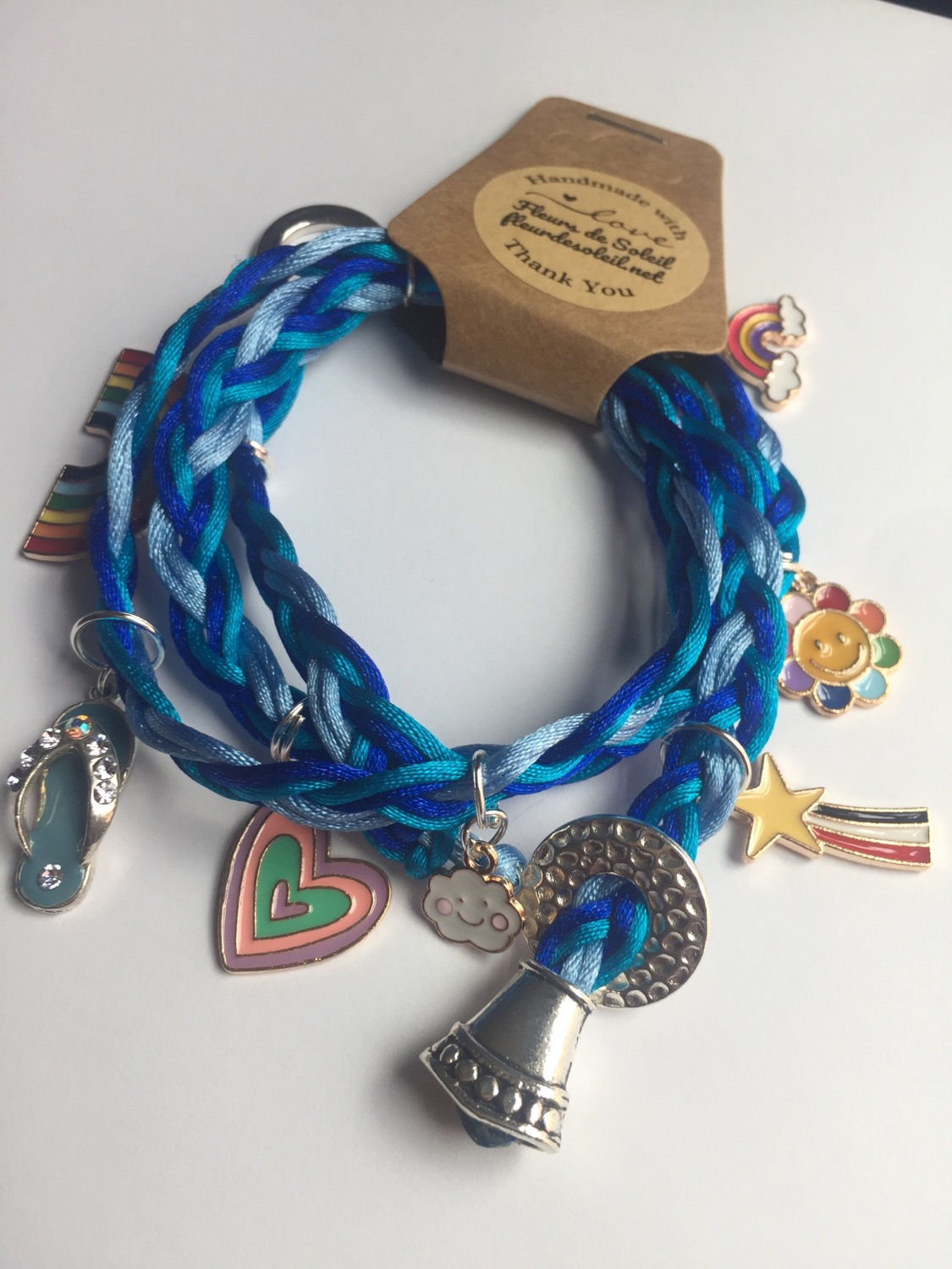 Bracelet tressé bleu