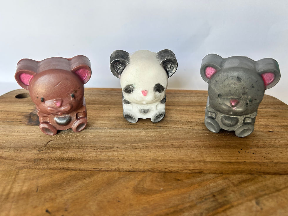Three happy bears