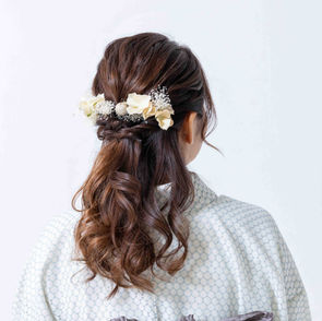 Half-up hairstyle