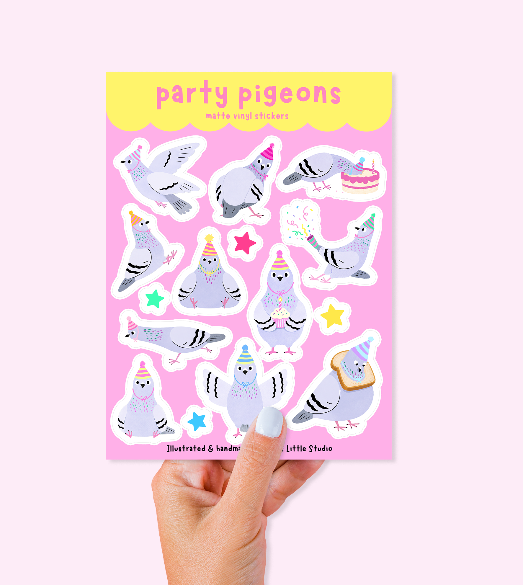 Party Pigeons Sticker Sheet