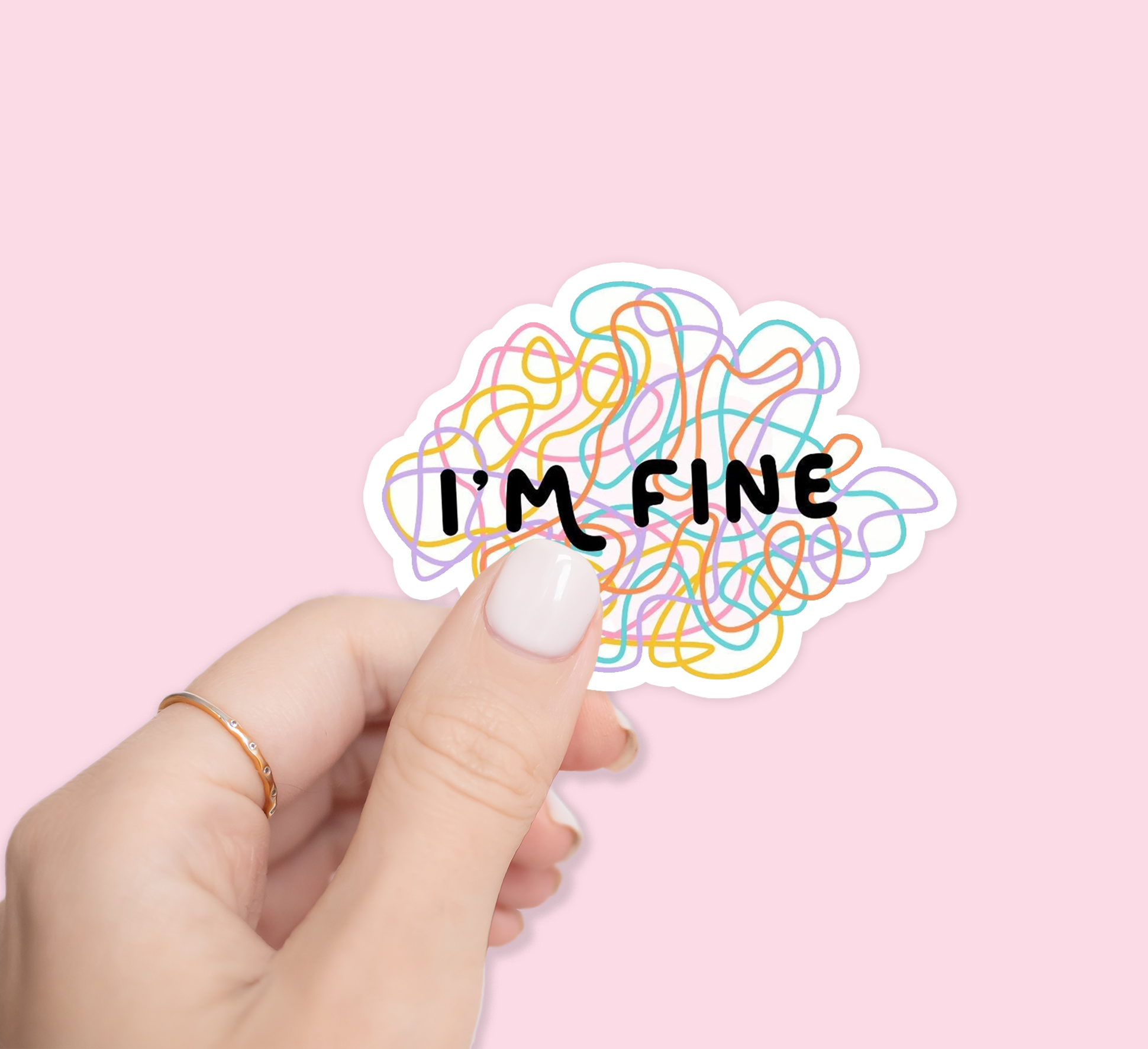 I'm Fine Vinyl Sticker