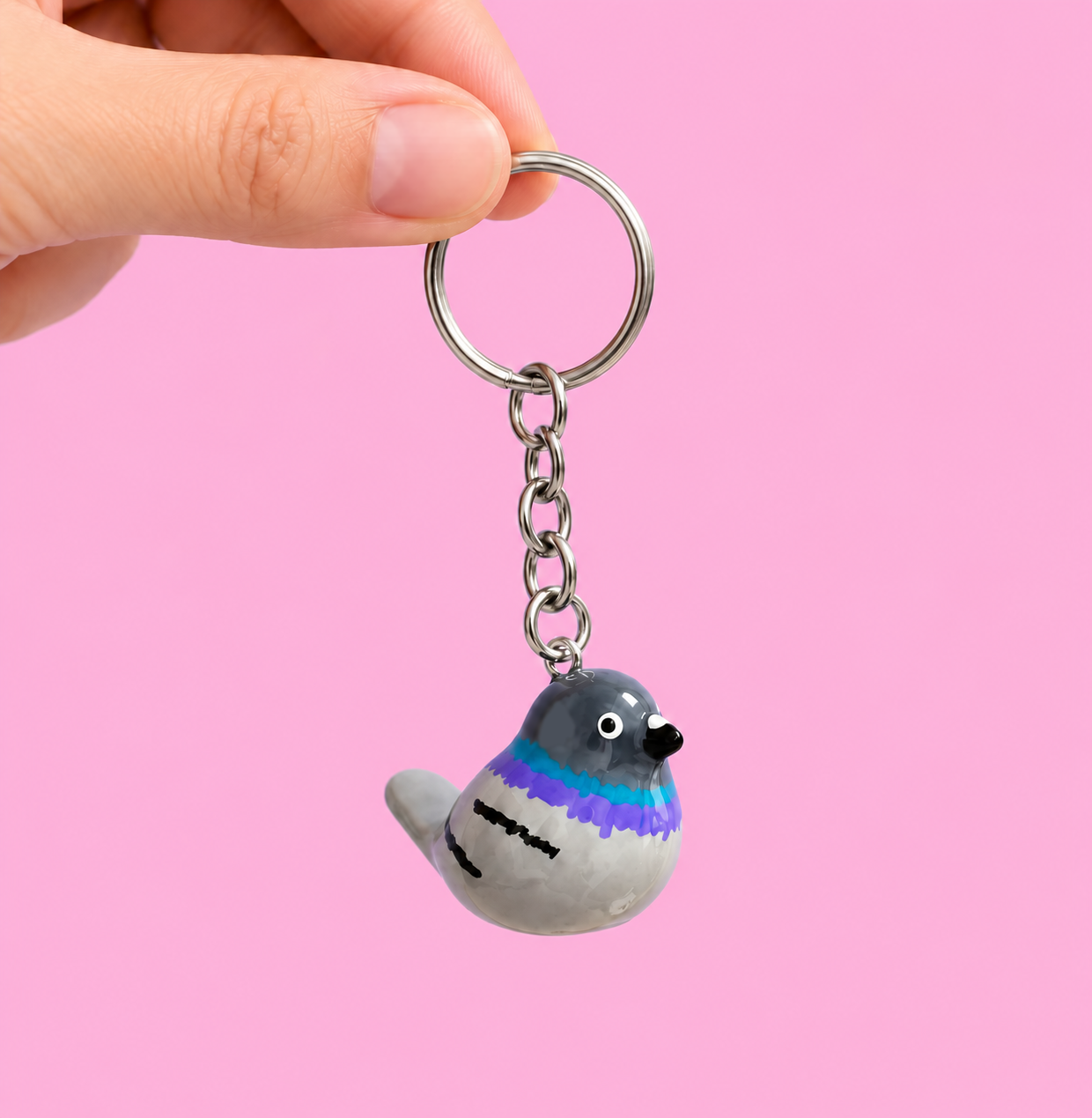 Pigeon Keychain