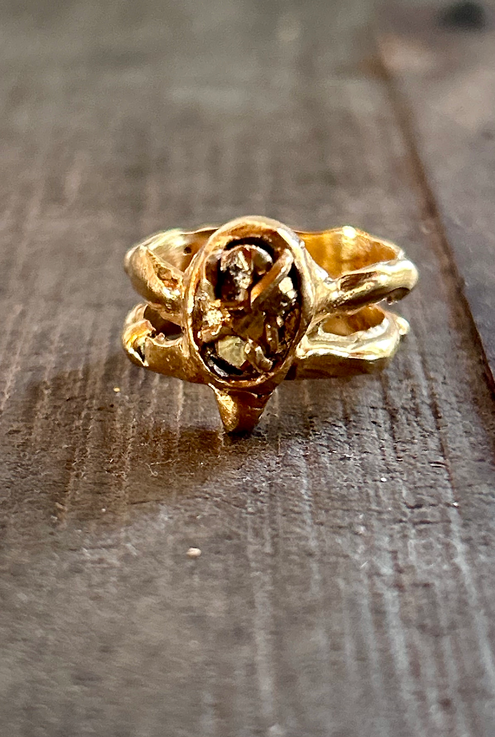 Thumbnail: Handmade Pyrite Ring – One of a Kind Sculptural Jewelry