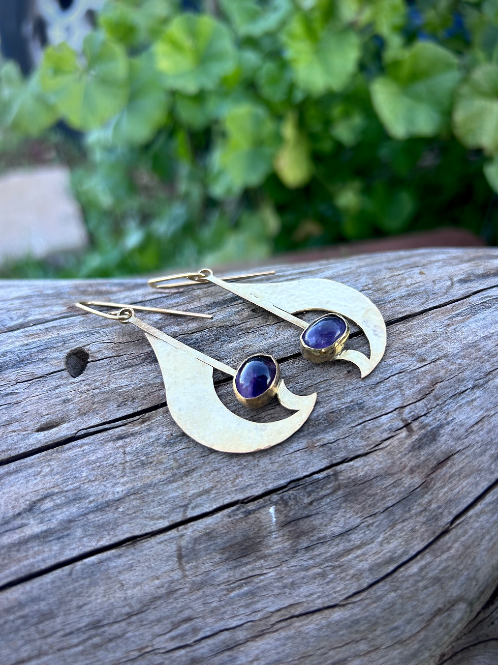 Thumbnail: Handmade Unique Earrings with Amethyst Stones