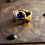 Thumbnail: Handmade ring, gold plated with lapis lazuli
