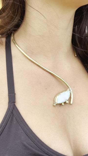 Thumbnail: Handmade necklace with Larimar