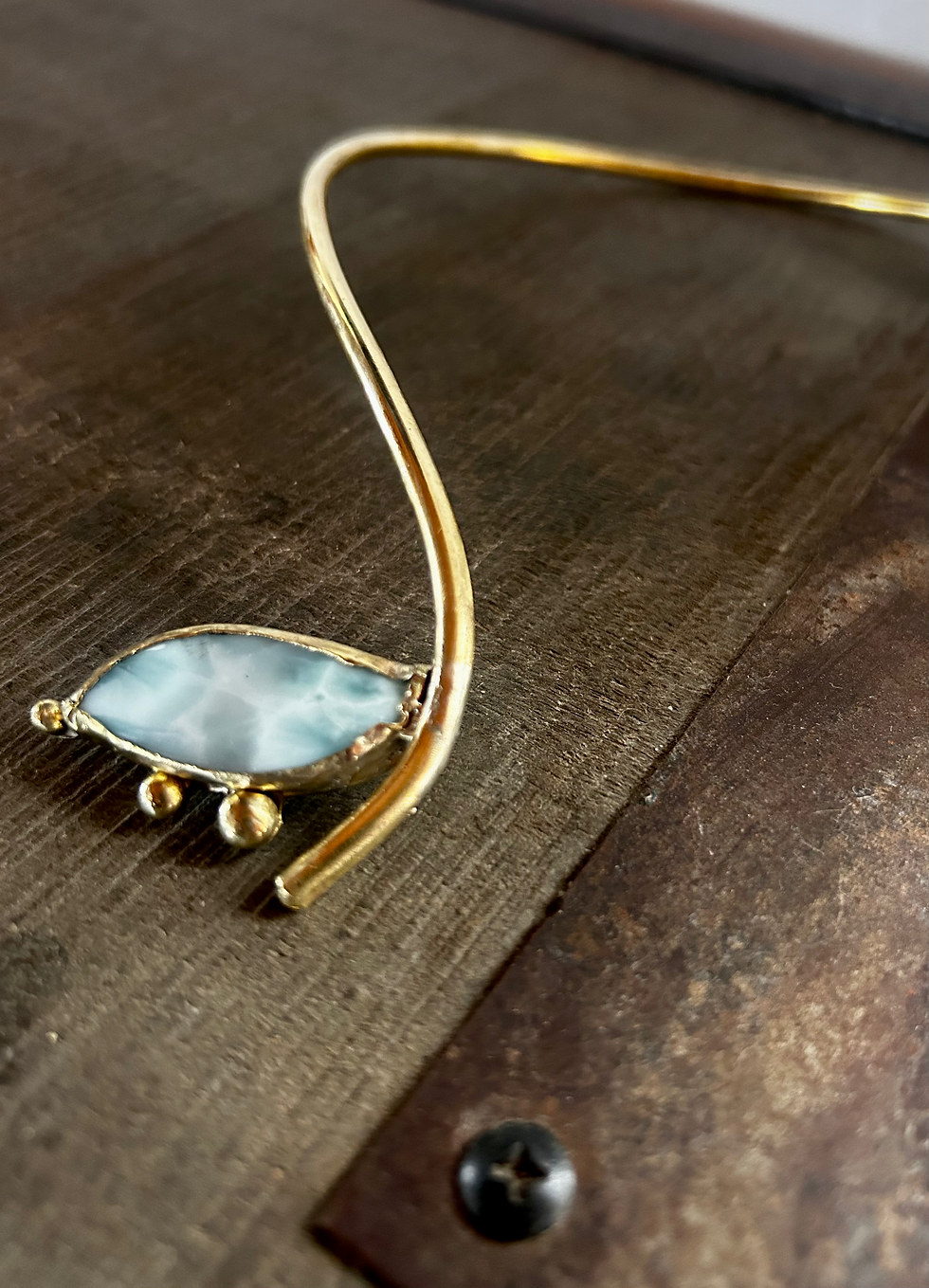 Thumbnail: Handmade necklace with Larimar