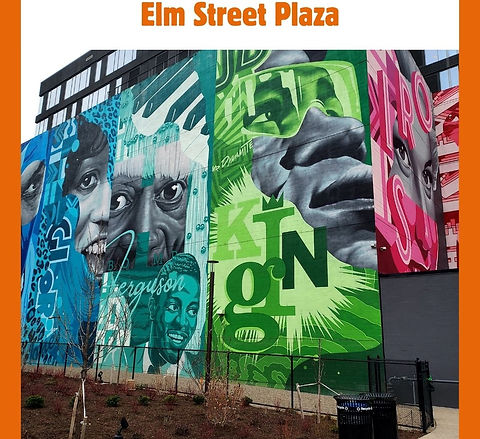 Elm Street Plaza murals