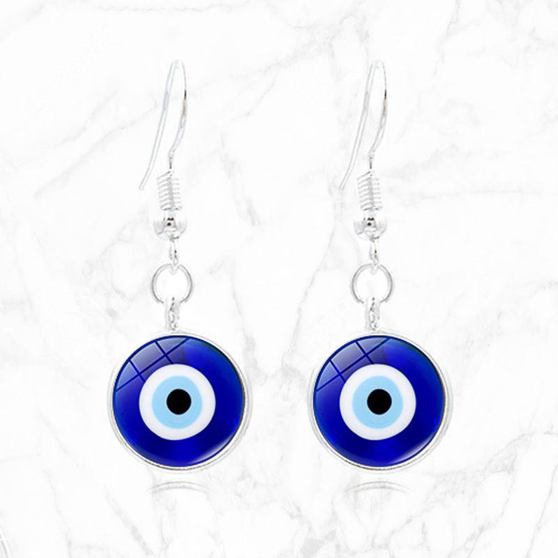 Aretes ojo turco azul mod 3