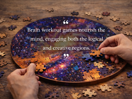 Round wooden puzzle with space artwork and inspirational text