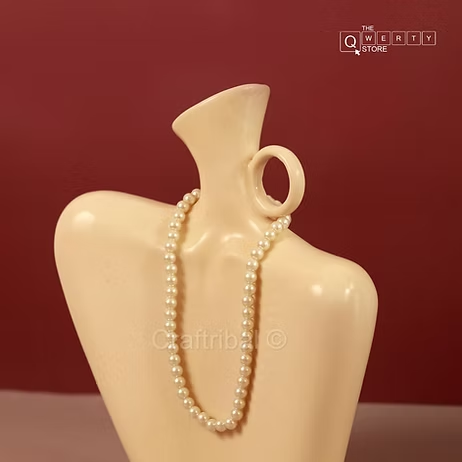 Elegant necklace holder vase for jewelry display and home décor styling – aesthetic organizer and decorative piece from The Qwerty Store.