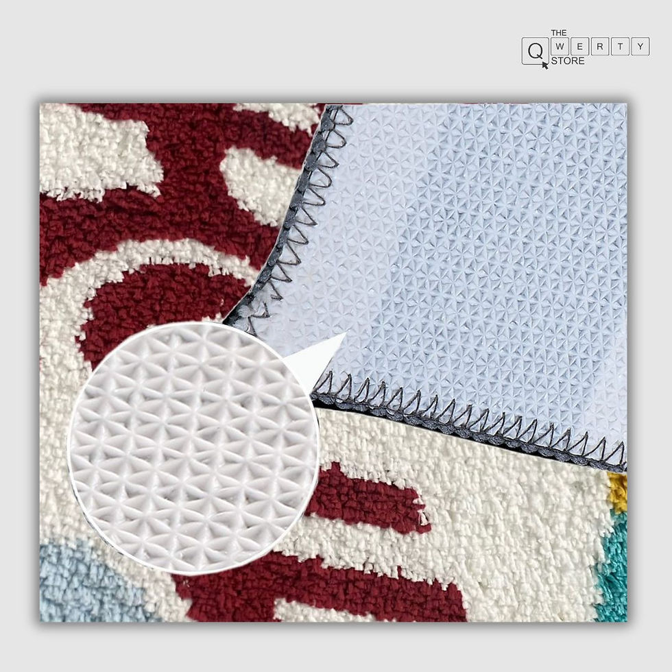 Roseate Hello Super Soft Anti Skid (40x60 cm) Microfiber 2000 GSM Semicircle Bath Mat Super Absorbent Mats