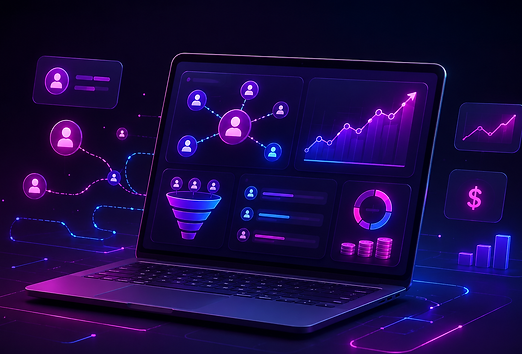 QPP dashboard shows referral tracking, lead funnel, growth chart, partner network, and commission earnings.