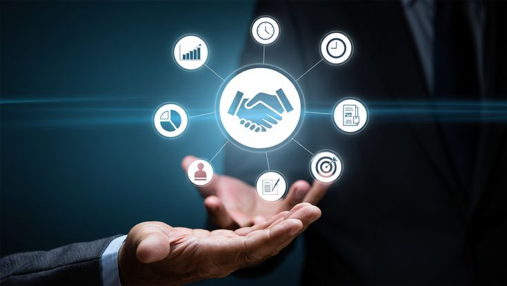 Digital branding concept with connected icons and brand strategy visuals, showcasing modern business growth and innovation by The QWERTY Ink