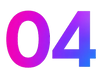 Neon gradient number 04 in pink, purple, and blue on a black background.