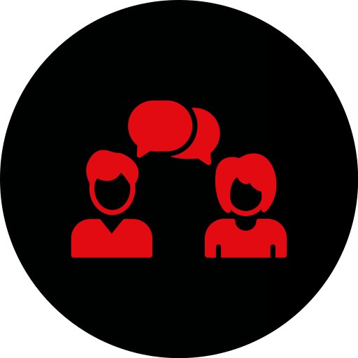 Maze of Haze consultation icon symbolizing collaborative discussions for custom art and interior projects.