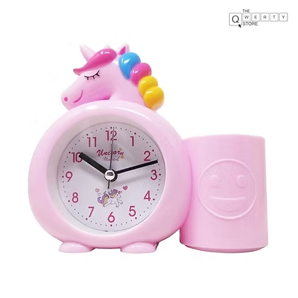 Pink twin-bell alarm clock with loud ring for reliable wake-ups — The QWERTY Store
