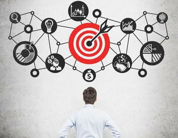 Strategic goal planning with data insights and business targets, illustrating career-focused decision making at The Qwerty Academy.