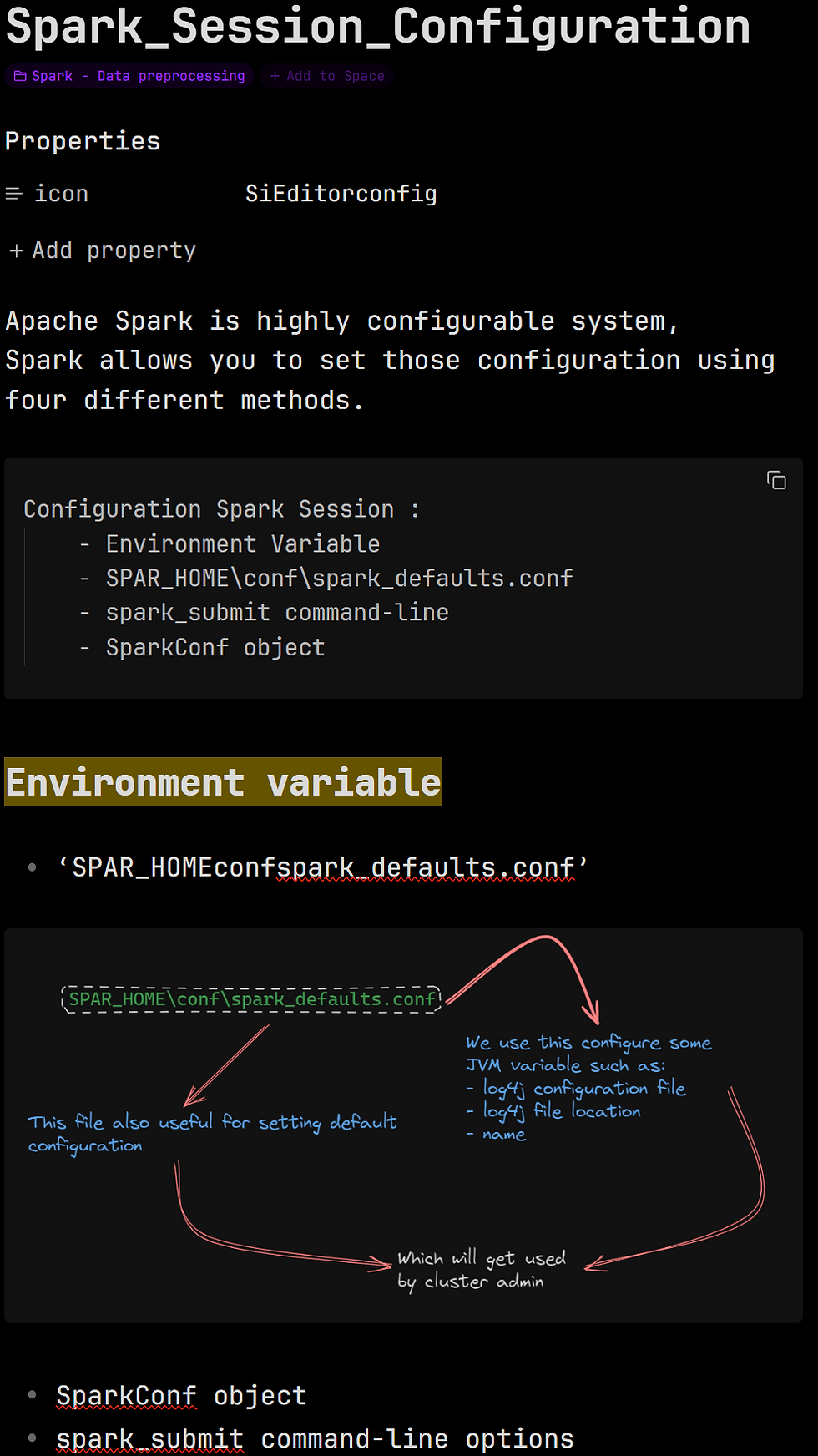Spark Session Configuration