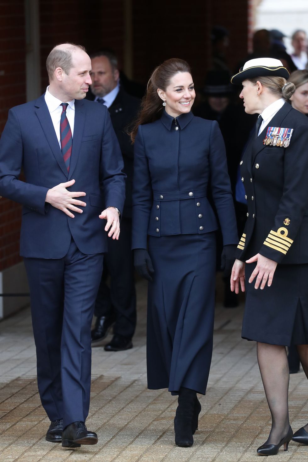 Kate Middleton on a visit to Leicestershire, where they toured a rehabilitation center for members of the armed forces.