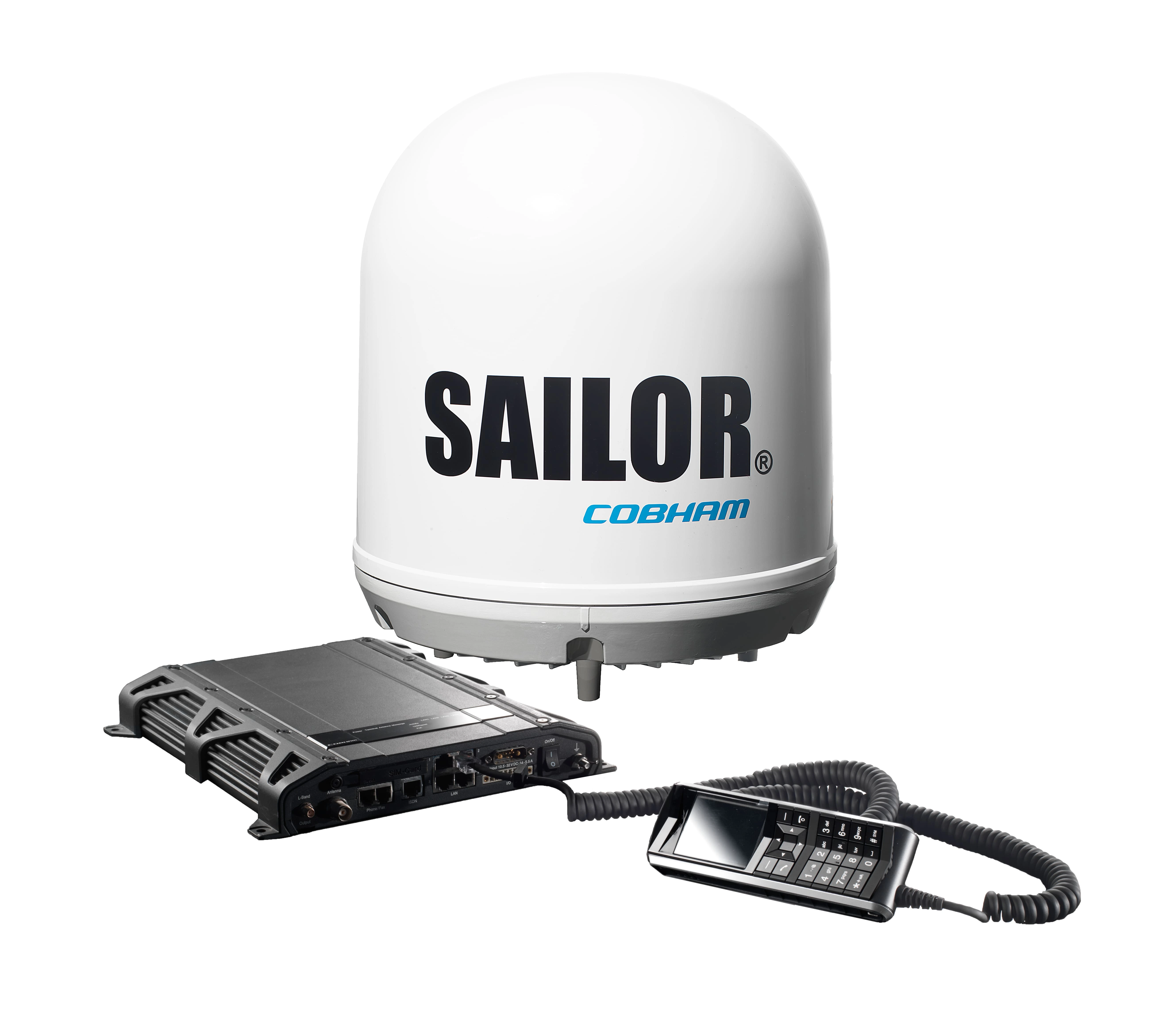 Internet Satelital Maritimo Sailor 250 Cobham Con velocidades de datos de hasta 284 kbps