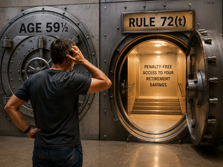 Early retiree discovering Rule 72(t) as a way to access retirement savings before age 59½.