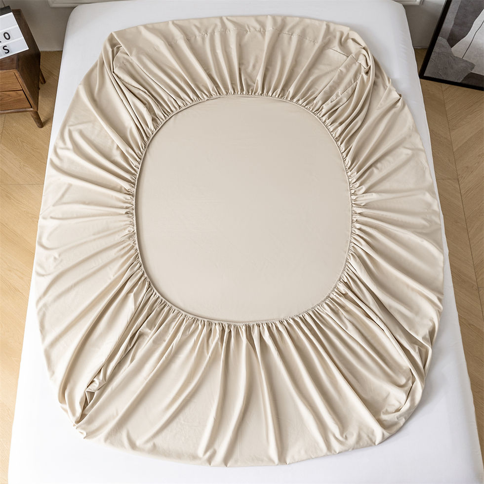 Thumbnail: MAKKO 1000TC Fitted Bedsheet | Quilt Cover | BS-316 Champagne