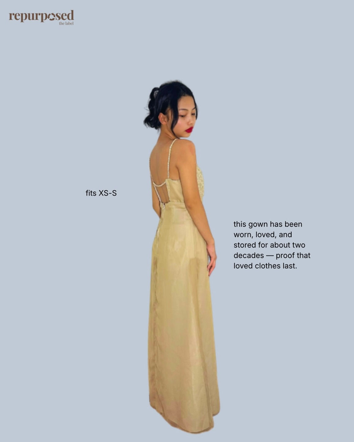 eve’s hazelnut long gown