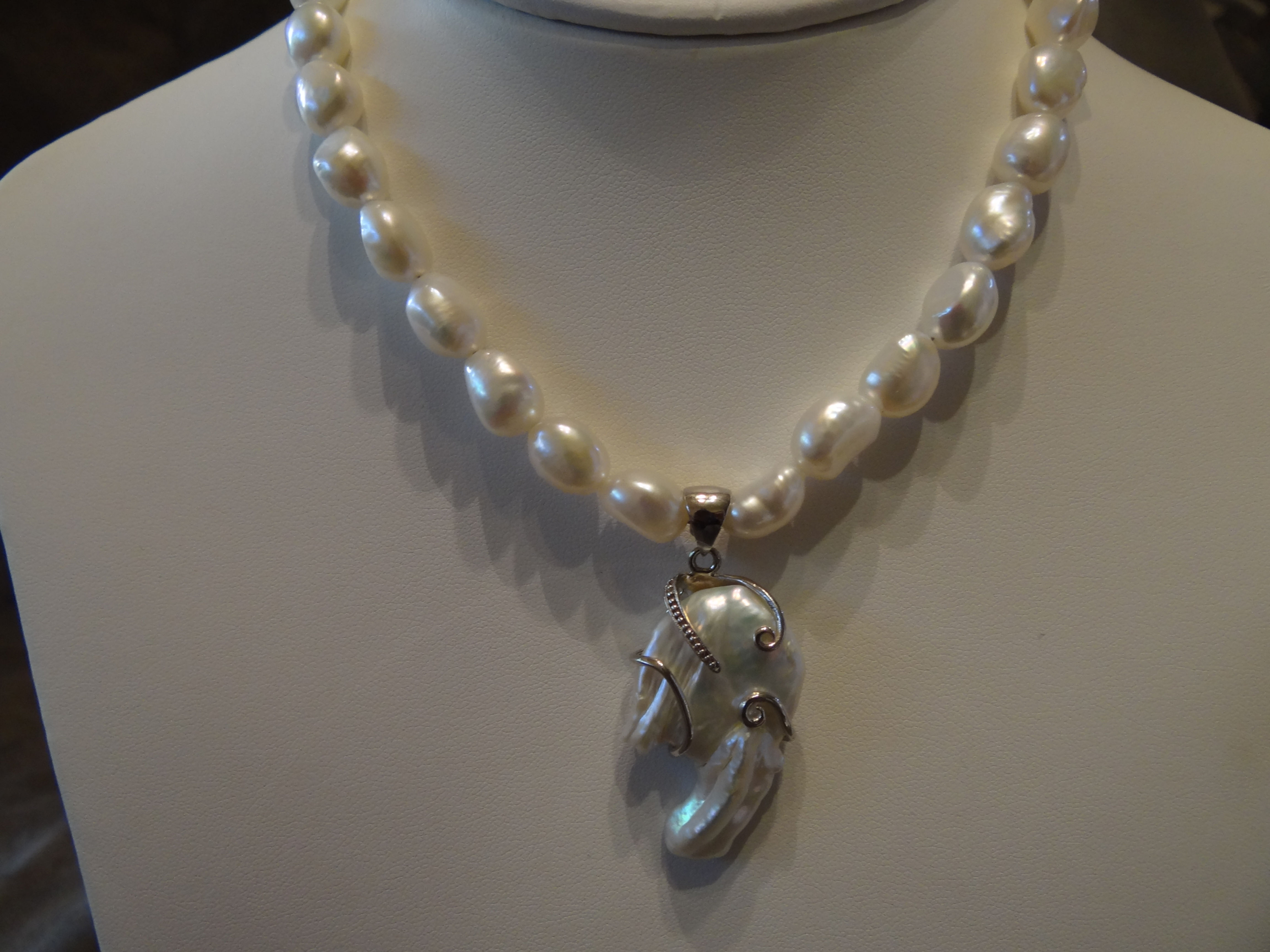 Biwa Animal Pearl Necklace