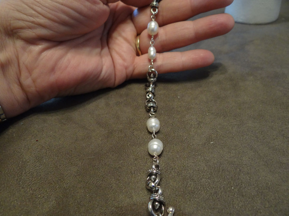 Thumbnail: Pearl and Metal Bracelet