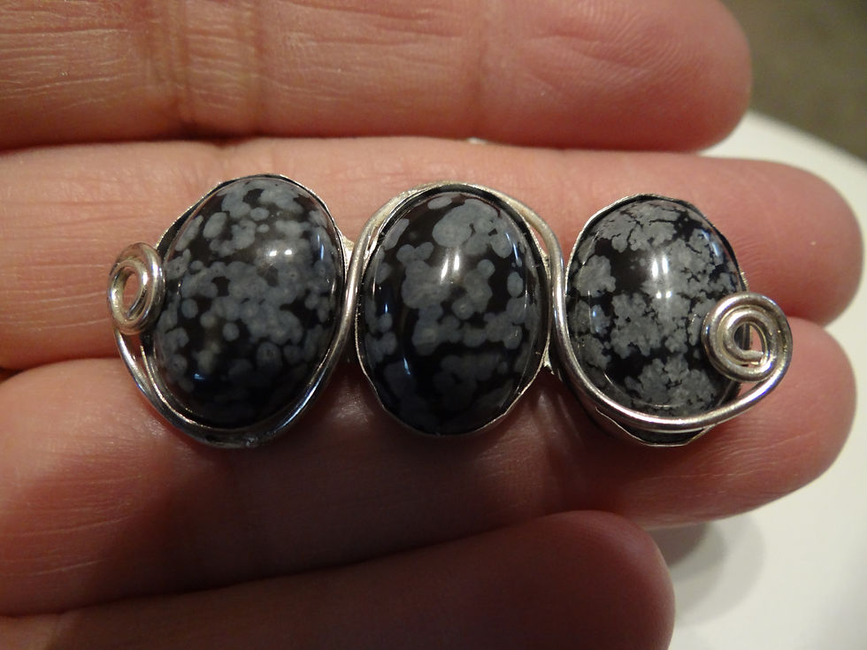 Thumbnail: Happens in Threes Obsidian Brooch