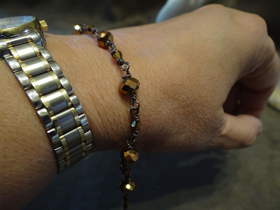 Thumbnail: Bronze Crystals Bracelet