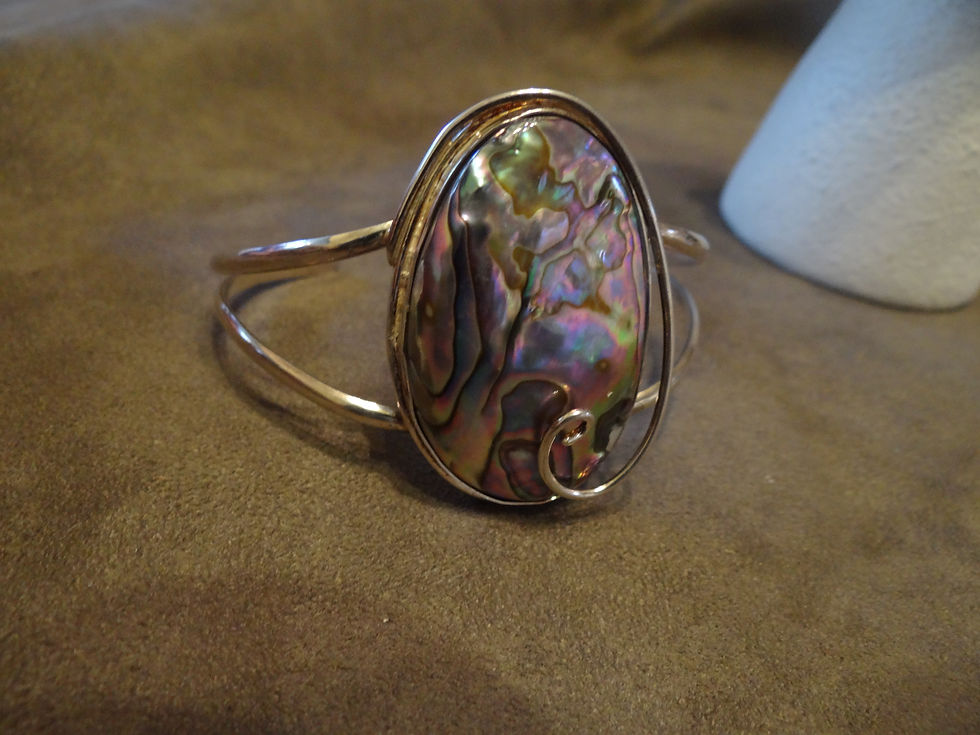 Thumbnail: Abalone in Sterling Silver Cuff Bracelet
