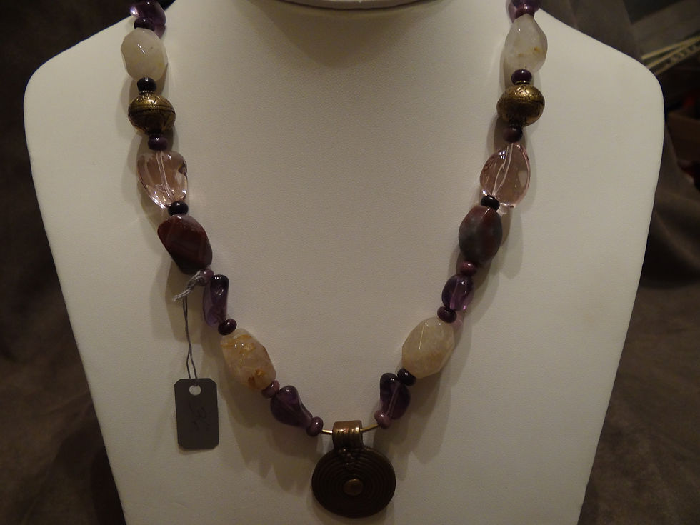 Thumbnail: Amethyst and Quartz Necklace