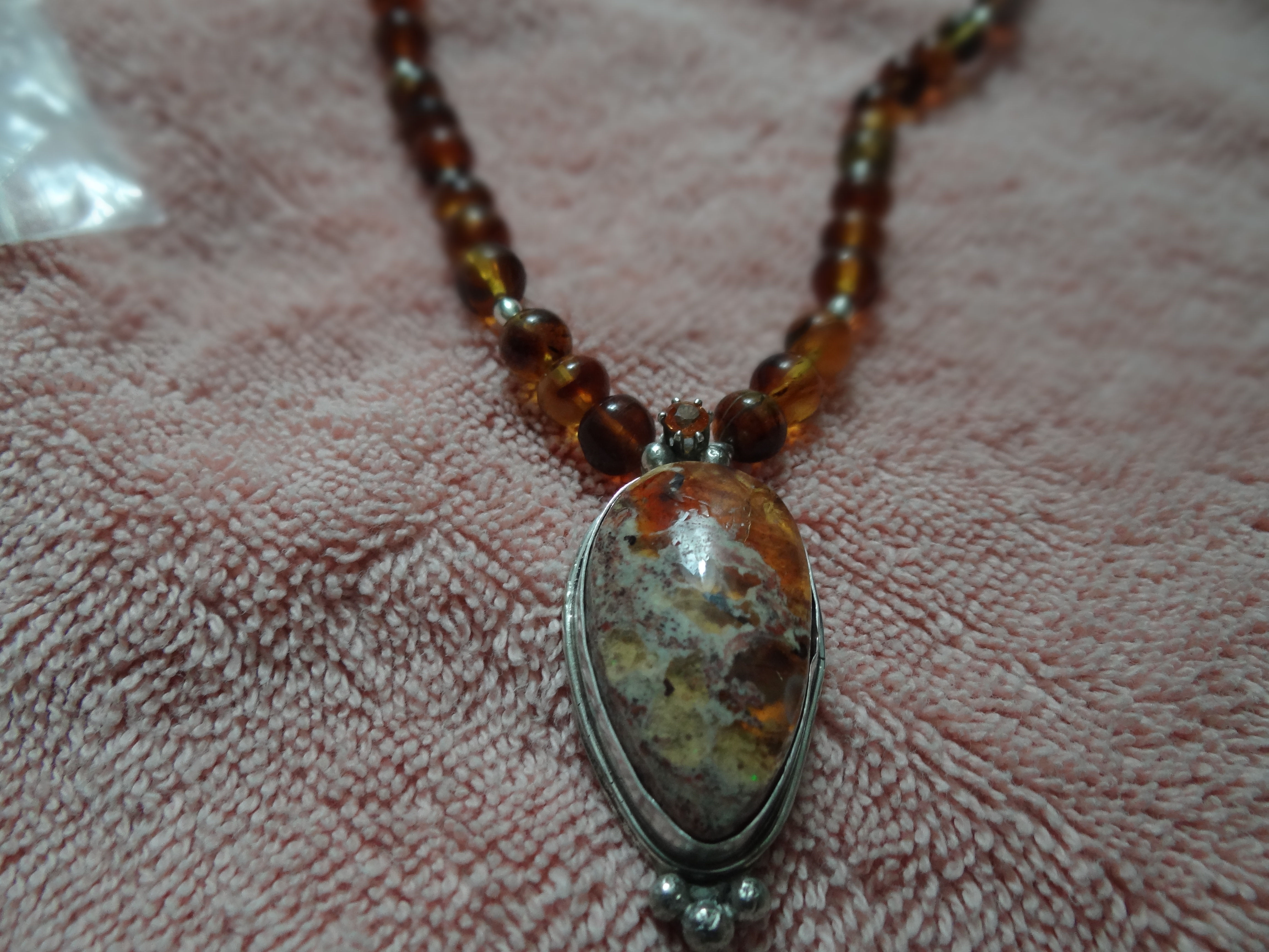 Jelly Opal and Amber Dream Necklace