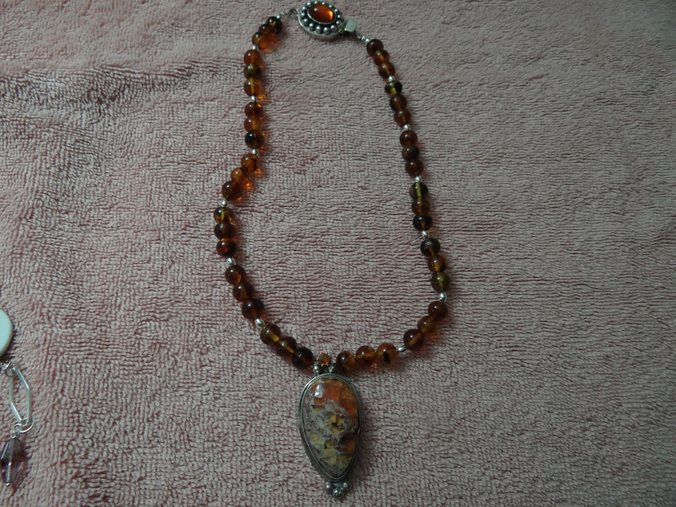 Thumbnail: Jelly Opal and Amber Dream Necklace