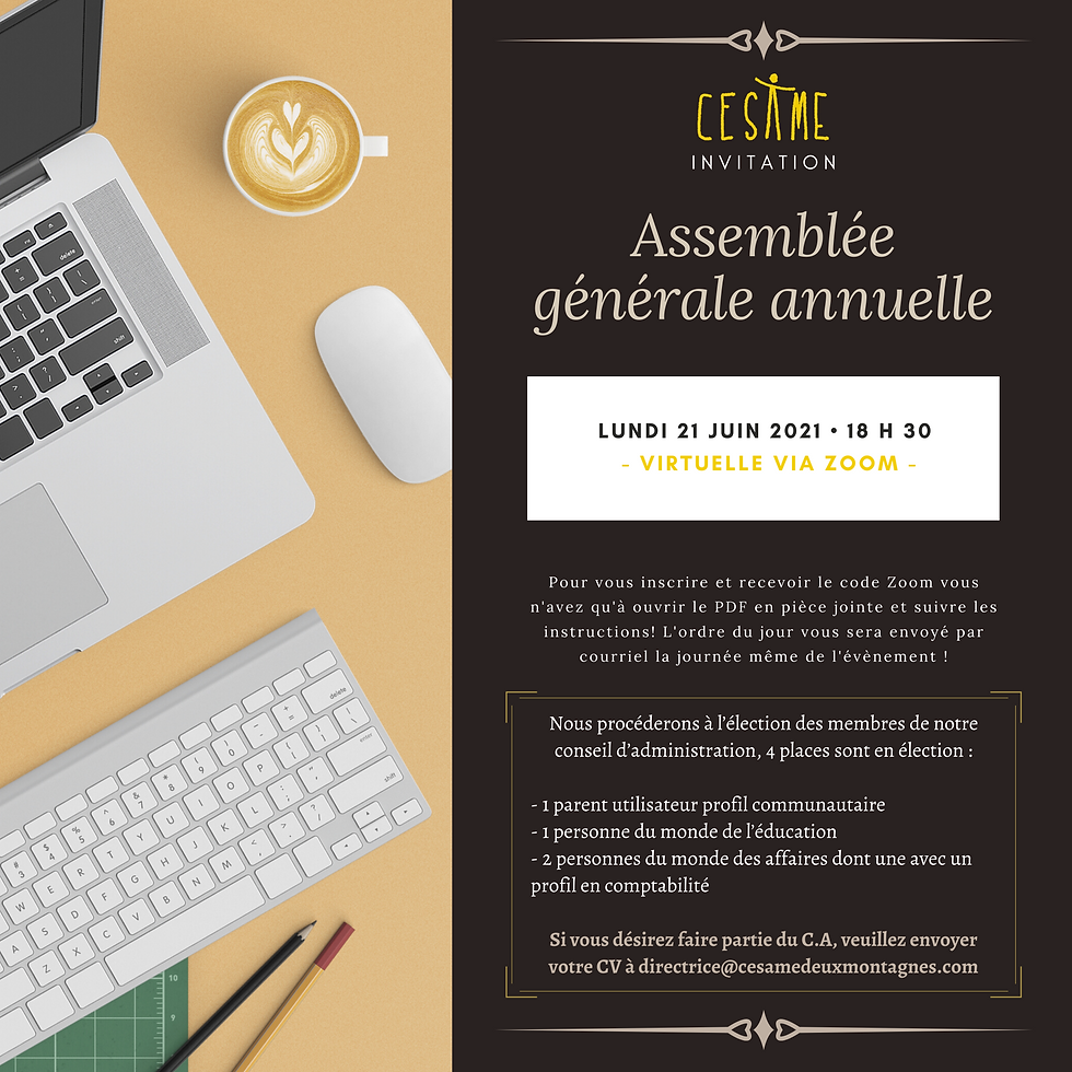 Assemblée Générale Annuelle 2021 - CESAME