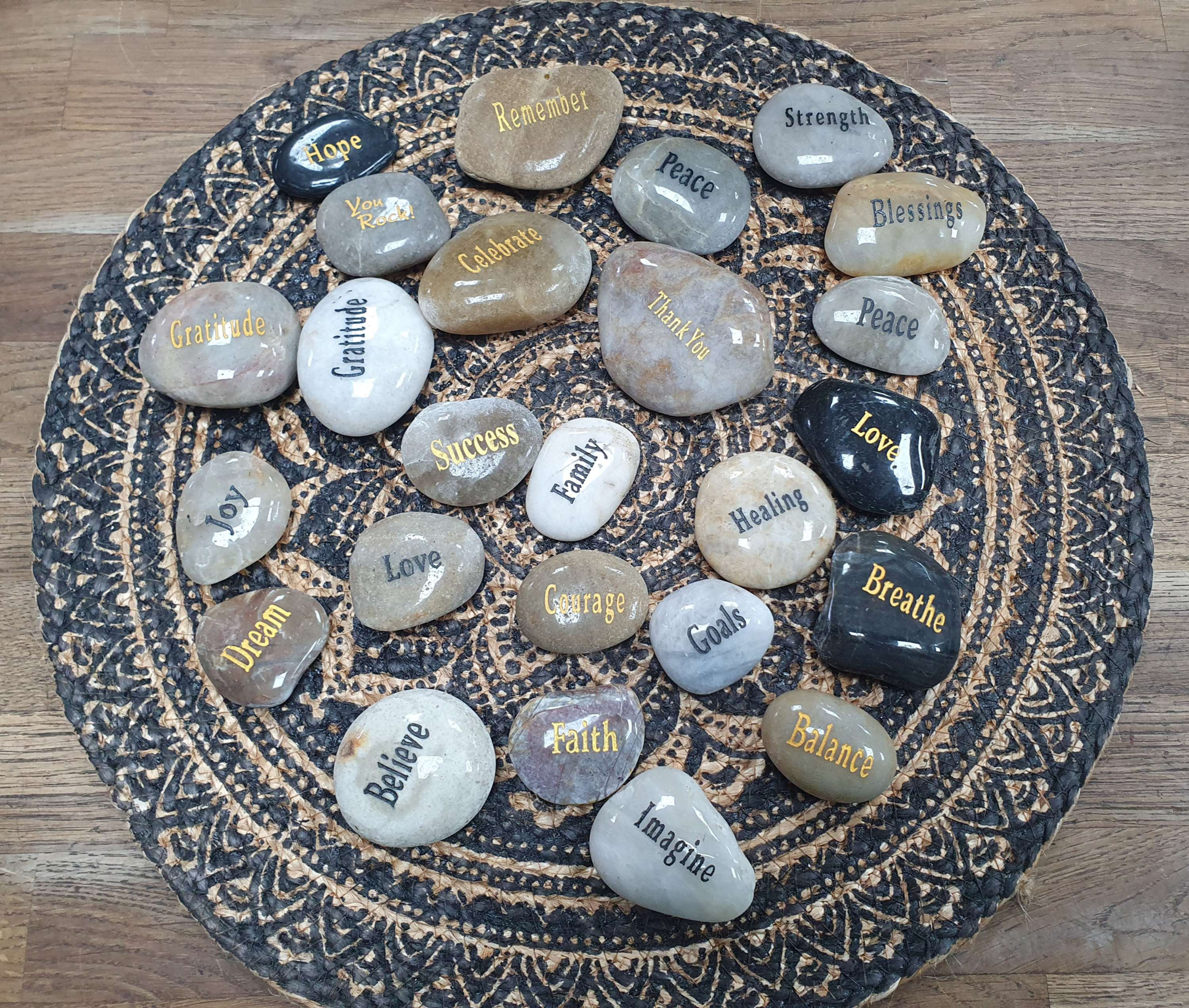 An engraved gift stone 